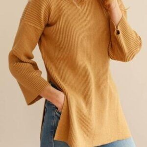 Lauren Manoogian size 1 ribbed curry tunic with side slits